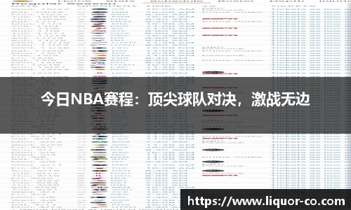 今日NBA赛程：顶尖球队对决，激战无边
